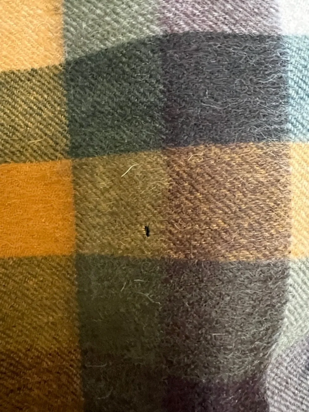 Barbour Tattersall Tartan Lambswool Fringe Scarf Forest Mist Check Pattern